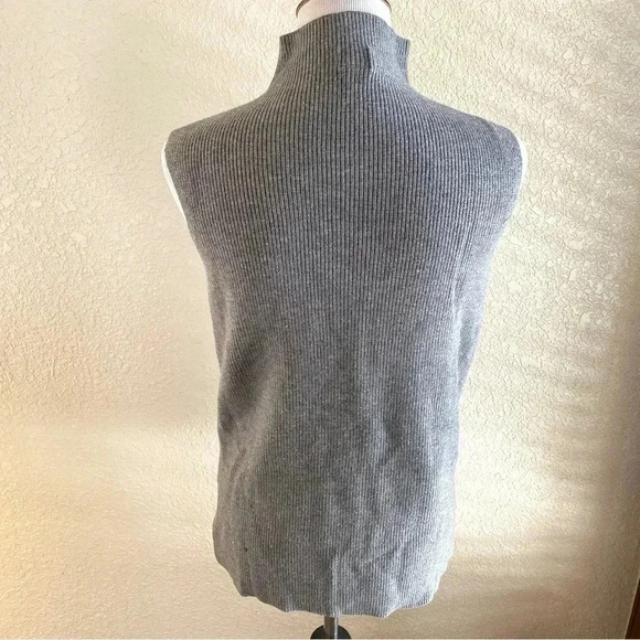 A New Day Target Sleeveless Sweater Vest Gray Knit Turtleneck Ribbed: Size Small - Picture 4 of 8